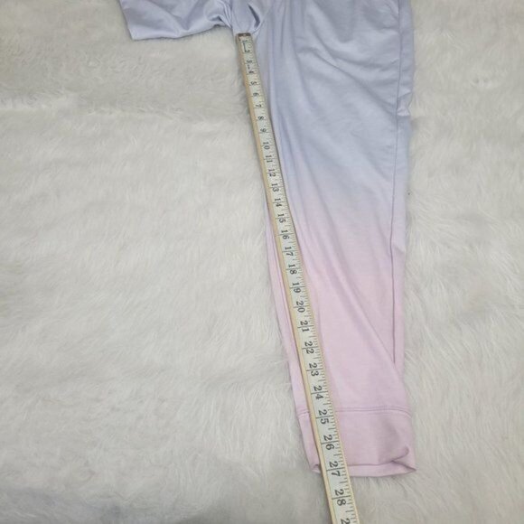 WildFox Sweat Pink Blue Dip Dye Ombre Sky Cropped Jogger Sweatpants Small - Picture 8 of 12